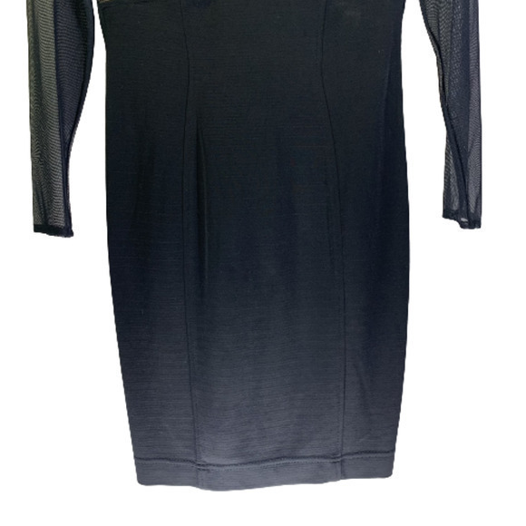 TASHASHI SHOJI Vintage‎ Sheer Black Beaded Embellished Formal Shift Dress - Picture 7 of 12